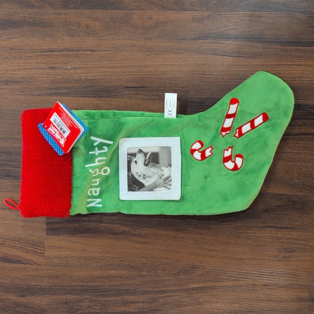 Naughty or Nice Reversible Christmas Stocking for dog or cat